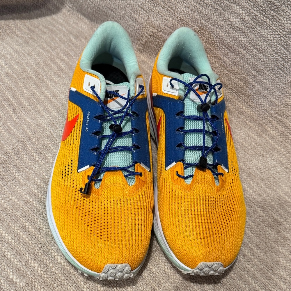 Nike Vibrant Yellow Sneakers with Blue Highlights